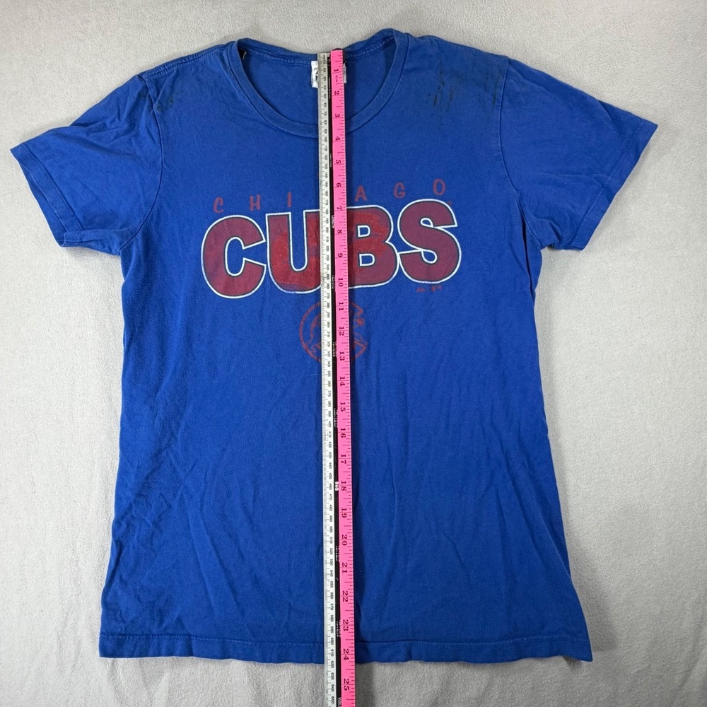 Chicago Cubs Majestic T Shirt Mens Large Blue MLB Baseball Graphic Tee - Picture 3 of 12